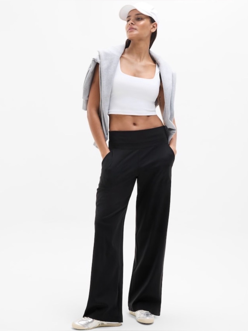 NWT Athleta Venice Wide Leg Black Pant size XXS
